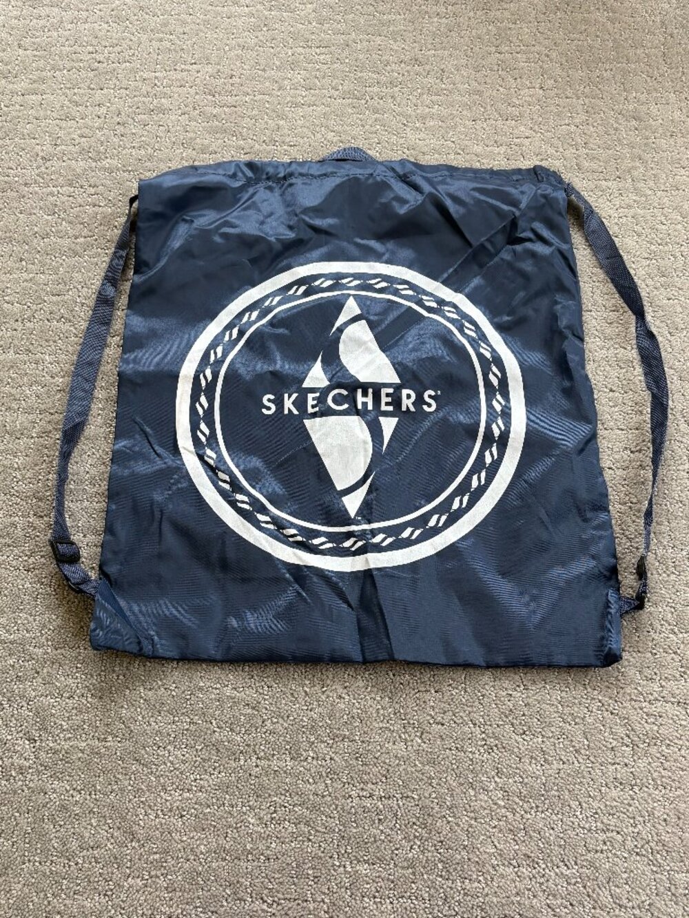 NEW without Tags Skechers Blue Drawstring Nylon Backpack 14" x 15" Waterproof